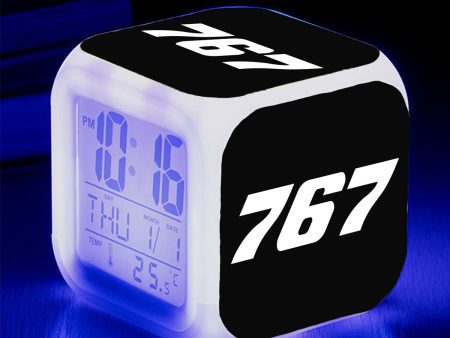 767 Flat Text Designed  7 Colour  Digital Alarm Clock Online now