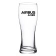 Airbus A320 & Text Designed Pilsner Beer Glasses Online Sale