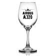 Airbus A320 & Plane Designed Wine Glasses Online Sale