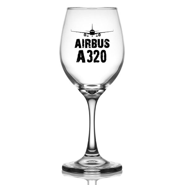 Airbus A320 & Plane Designed Wine Glasses Online Sale