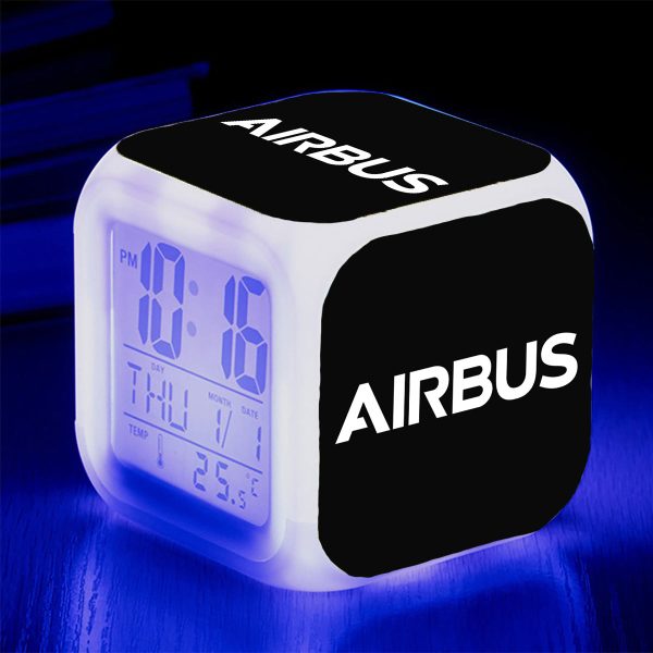 Airbus & Text Designed  7 Colour  Digital Alarm Clock Cheap