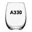 A330 Flat Text Designed Beer & Water Glasses For Cheap