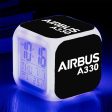 Airbus A330 & Text Designed  7 Colour  Digital Alarm Clock For Discount