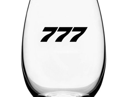 777 Flat Text Designed Water & Drink Glasses Online Sale