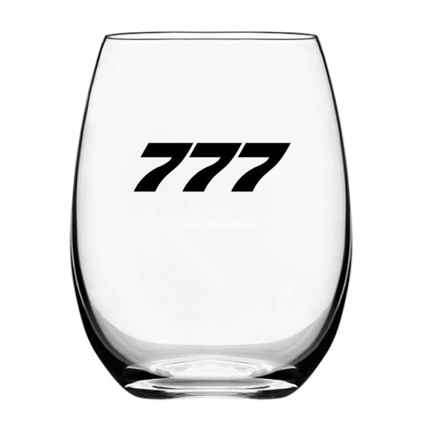 777 Flat Text Designed Water & Drink Glasses Online Sale