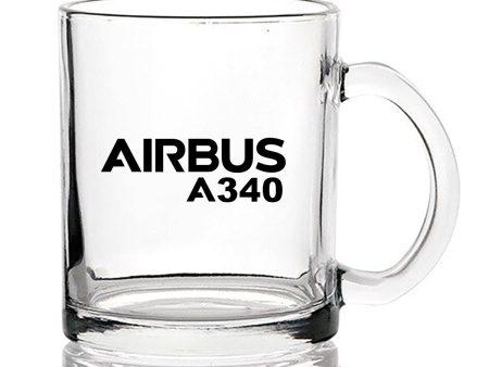 Airbus A340 & Text Designed Coffee & Tea Glasses on Sale