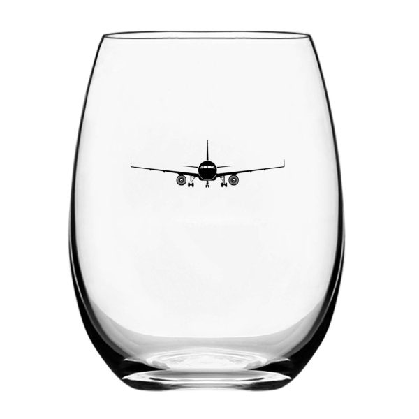 Airbus A320 Silhouette Designed Water & Drink Glasses Fashion