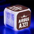 Airbus A321 & Plane Designed  7 Colour  Digital Alarm Clock Online Sale