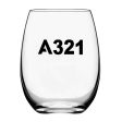 A321 Flat Text  Designed Water & Drink Glasses Online