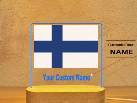 Finland Flag Designed Night Lamp For Discount