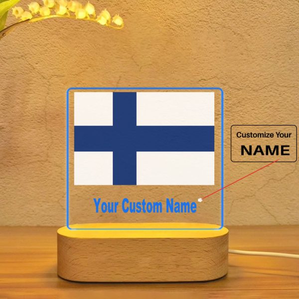 Finland Flag Designed Night Lamp For Discount