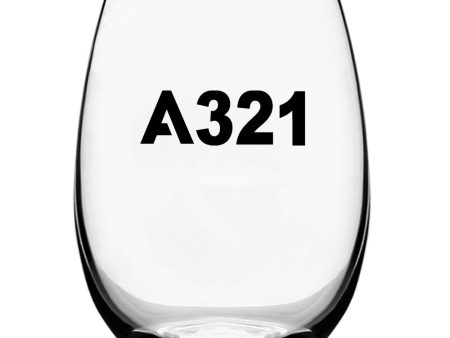 A321 Flat Text Designed Beer & Water Glasses on Sale