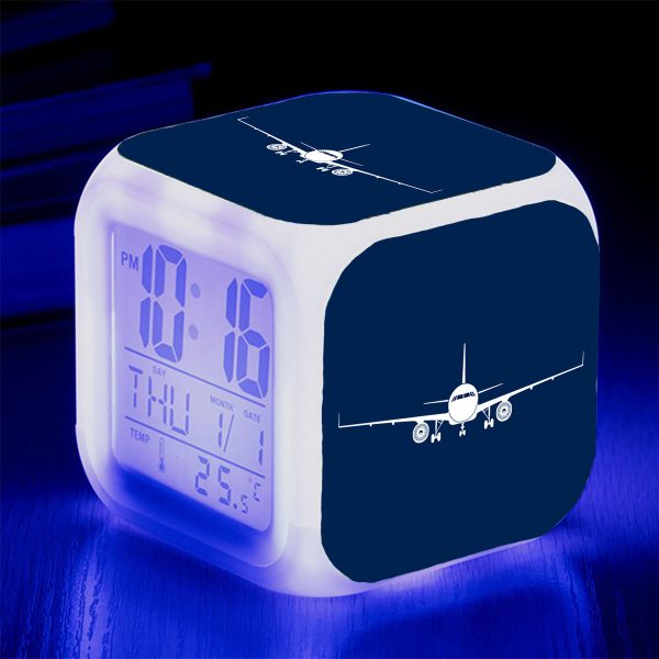 Airbus A320 Silhouette Designed  7 Colour  Digital Alarm Clock Online now