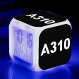 A310 Flat Text Designed  7 Colour  Digital Alarm Clock Discount