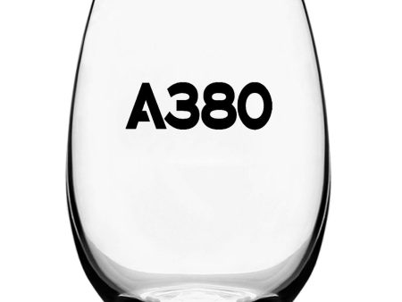 A380 Flat Text Designed Water & Drink Glasses Discount