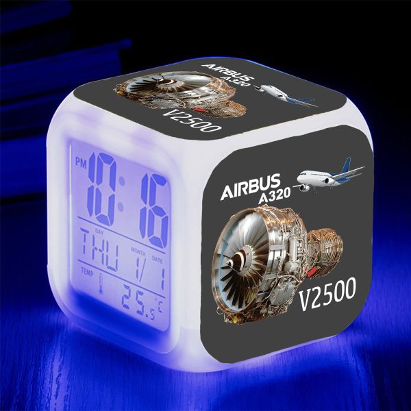 Airbus A320 & V2500 Engine Designed  7 Colour  Digital Alarm Clock Fashion