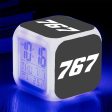 767 Flat Text Designed  7 Colour  Digital Alarm Clock Online now