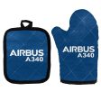 Airbus A340 & Text Designed Kitchen Glove & Holder Online