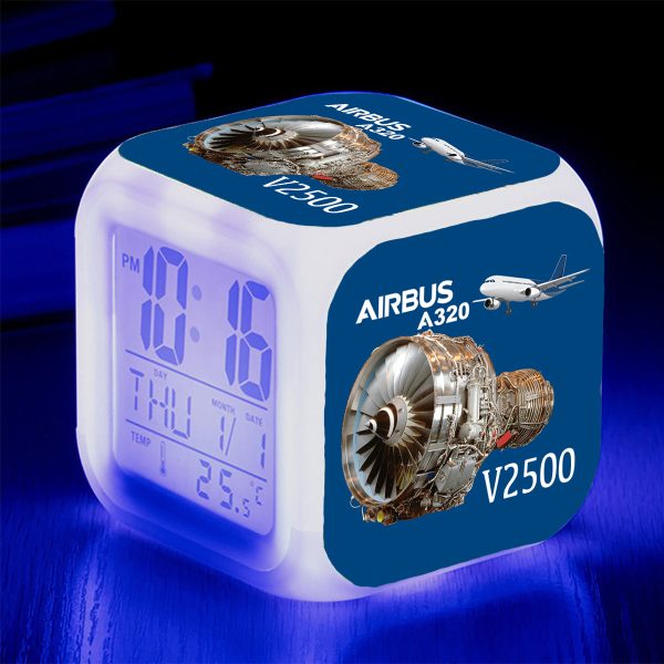 Airbus A320 & V2500 Engine Designed  7 Colour  Digital Alarm Clock Fashion