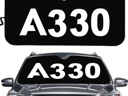 A330 Flat Text Designed Car Sun Shade Online now