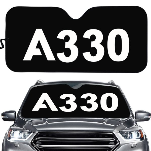 A330 Flat Text Designed Car Sun Shade Online now