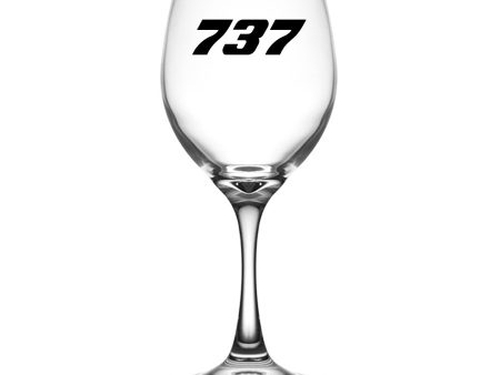 737 Flat Text Designed Wine Glasses Supply