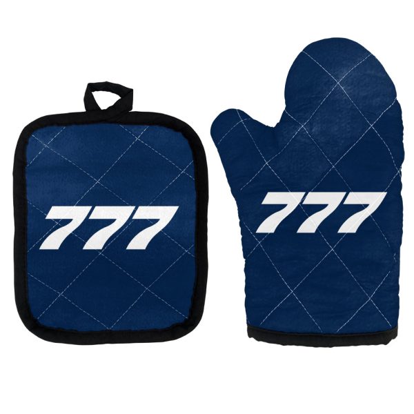 777 Flat Text Designed Kitchen Glove & Holder For Sale