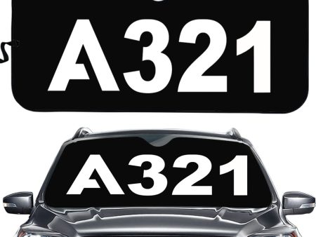 A321 Flat Text Designed Car Sun Shade For Sale