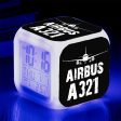 Airbus A321 & Plane Designed  7 Colour  Digital Alarm Clock Online Sale