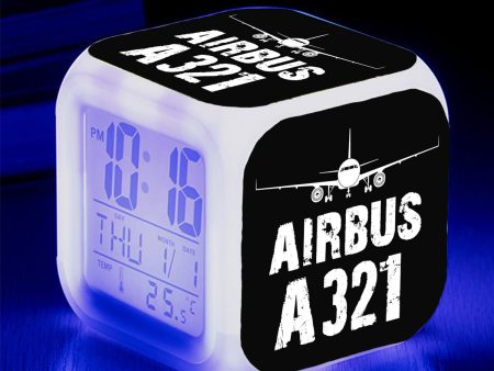 Airbus A321 & Plane Designed  7 Colour  Digital Alarm Clock Online Sale