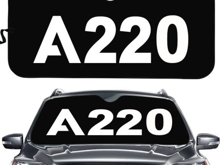 A220 Flat Text Designed Car Sun Shade Online