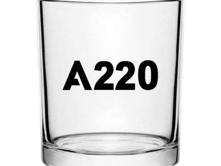 A220 Flat Text Designed Special Whiskey Glasses Online now