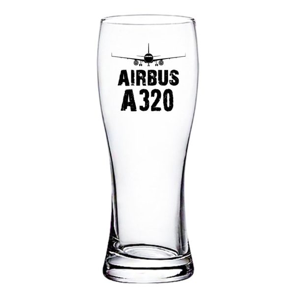 Airbus A320 & Plane Designed Pilsner Beer Glasses on Sale