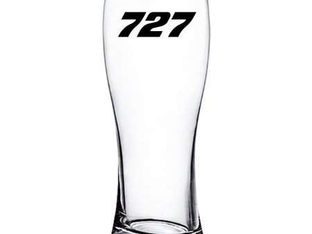 727 Flat Text Designed Pilsner Beer Glasses Discount