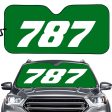 787 Flat Text Designed Car Sun Shade Online