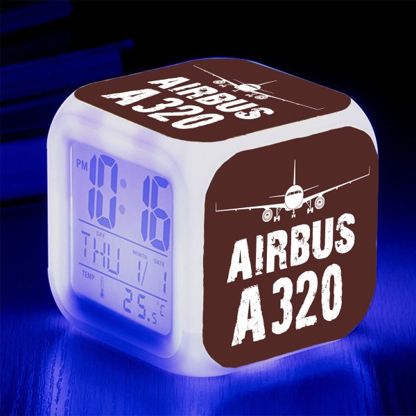 Airbus A320 & Plane Designed  7 Colour  Digital Alarm Clock Online Sale