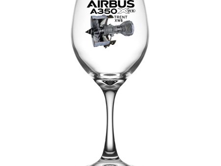 Airbus A350 & Trent Wxb Engine Designed Wine Glasses Online Sale