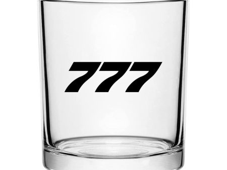 777 Flat Text Designed Special Whiskey Glasses For Cheap