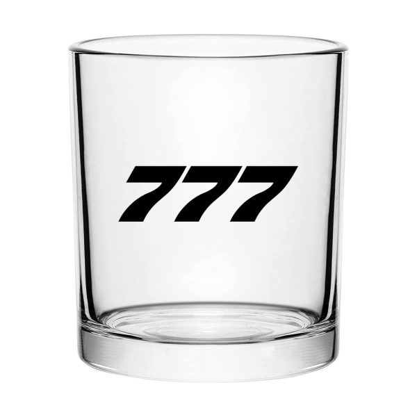 777 Flat Text Designed Special Whiskey Glasses For Cheap