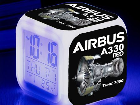 Airbus A330neo & Trent 7000 Designed  7 Colour  Digital Alarm Clock Fashion