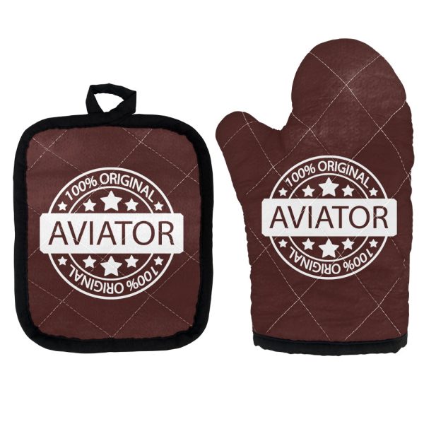 %100 Original Aviator Designed Kitchen Glove & Holder Sale