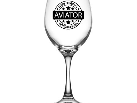 %100 Original Aviator Designed Wine Glasses Discount