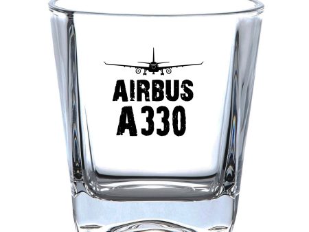 Airbus A330 & Plane Designed Whiskey Glass Online now