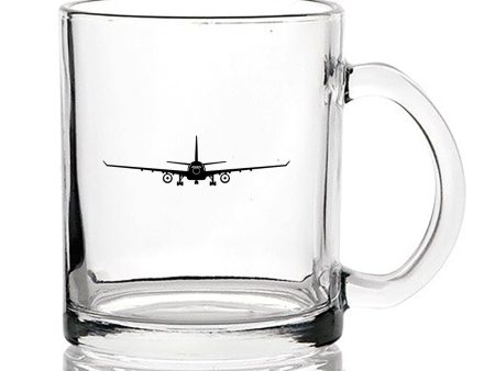 Airbus A330 Silhouette Designed Coffee & Tea Glasses For Sale