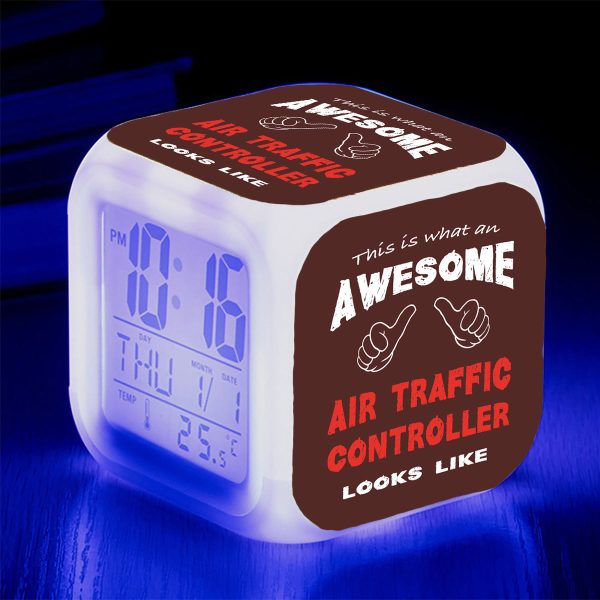 Air Traffic Controller Designed  7 Colour  Digital Alarm Clock Online Hot Sale