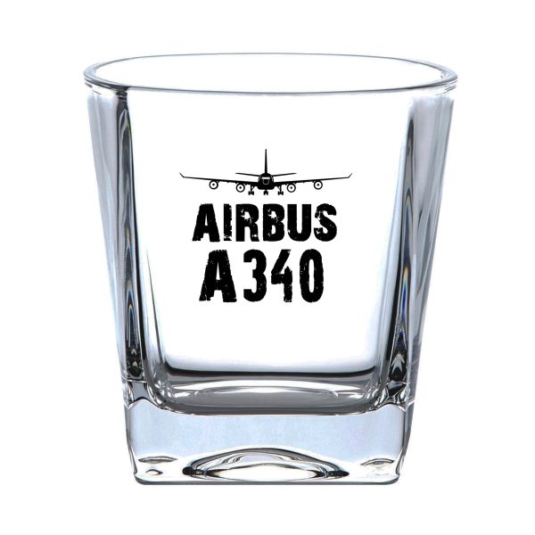 Airbus A340 & Plane Designed Whiskey Glass Fashion