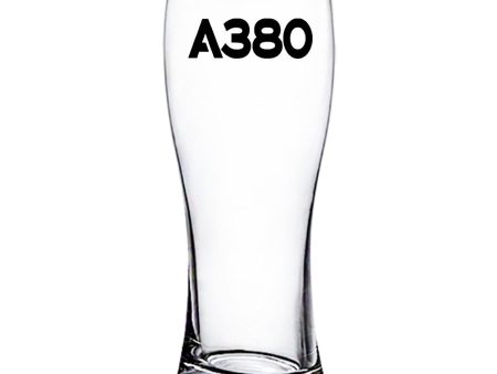 A380 Flat Text Designed Pilsner Beer Glasses Fashion