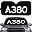 A380 Flat Text Designed Car Sun Shade For Discount