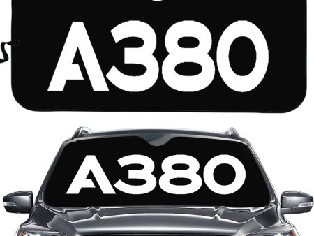 A380 Flat Text Designed Car Sun Shade For Discount