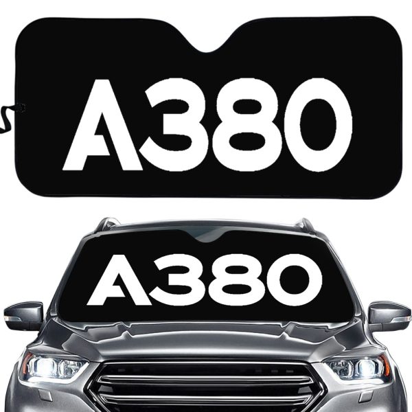 A380 Flat Text Designed Car Sun Shade For Discount